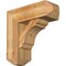 Ekena Millwork Olympic Craftsman Rough Sawn Bracket w/ Offset Brace, Western Red Cedar, 8"W x 22"D x 22"H BKT0806X22X22OLY04RWR - alternate 1